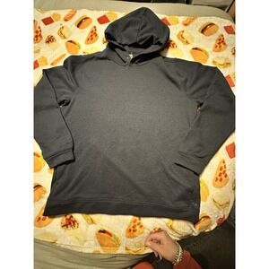 VRST 2 Snap Navy Blue Hooded Sweatshirt Pockets No String Design‎ XL